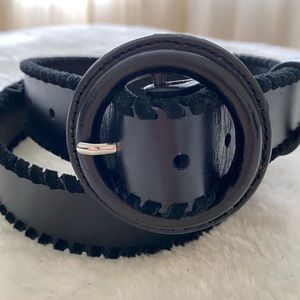 Rebecca Minkoff Leather and Suede Black Belt